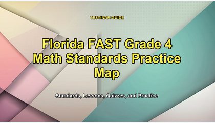 Florida FAST Grade 4 Math Standards Practice Map