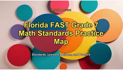 Florida FAST Grade 7 Math Standards Practice Map