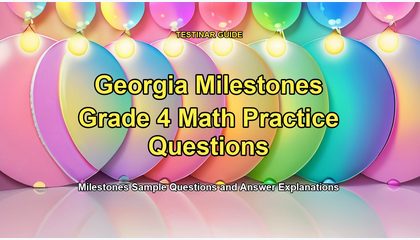 Georgia Milestones Grade 4 Math Practice Questions