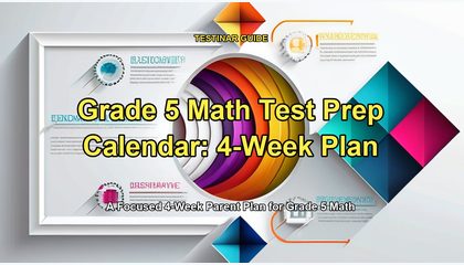 Grade 5 Math Test Prep Calendar: 4-Week Plan