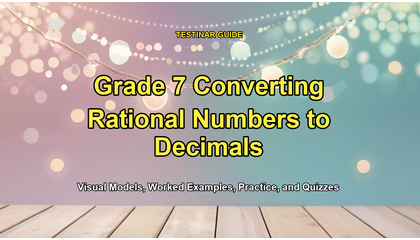 Grade 7 Converting Rational Numbers to Decimals