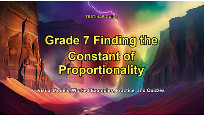 Grade 7 Finding the Constant of Proportionality