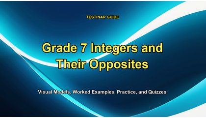 Grade 7 Integers and Their Opposites