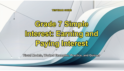 Grade 7 Simple Interest: Earning and Paying Interest