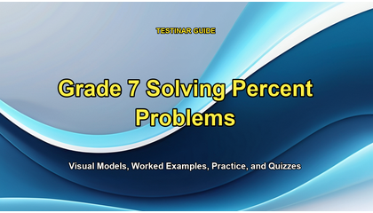Grade 7 Solving Percent Problems