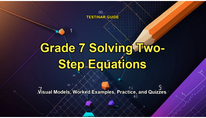 Grade 7 Solving Two-Step Equations