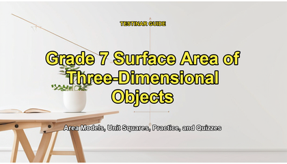 Grade 7 Surface Area of Three-Dimensional Objects