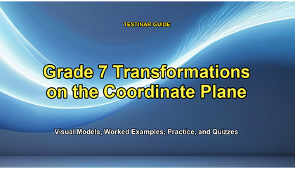 Grade 7 Transformations on the Coordinate Plane