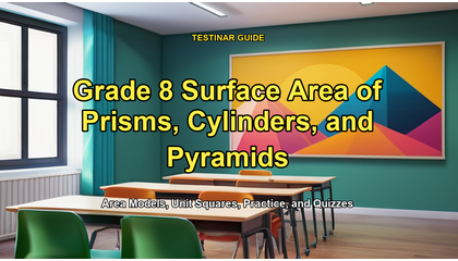 Grade 8 Surface Area of Prisms, Cylinders, and Pyramids