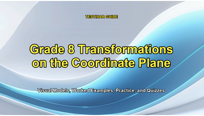 Grade 8 Transformations on the Coordinate Plane
