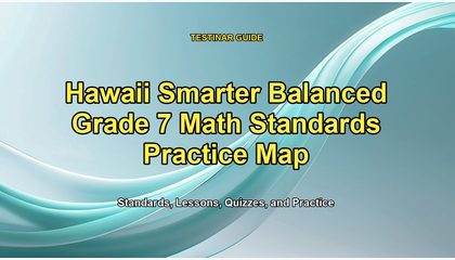 Hawaii Smarter Balanced Grade 7 Math Standards Practice Map