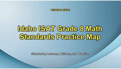 Idaho ISAT Grade 8 Math Standards Practice Map