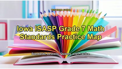Iowa ISASP Grade 7 Math Standards Practice Map