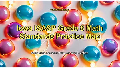 Iowa ISASP Grade 8 Math Standards Practice Map