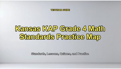 Kansas KAP Grade 4 Math Standards Practice Map