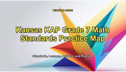 Kansas KAP Grade 7 Math Standards Practice Map