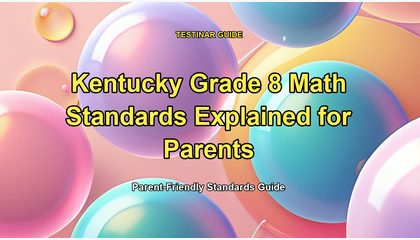 Kentucky Grade 8 Math Standards Explained for Parents