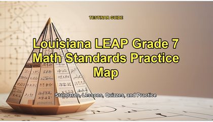 Louisiana LEAP Grade 7 Math Standards Practice Map