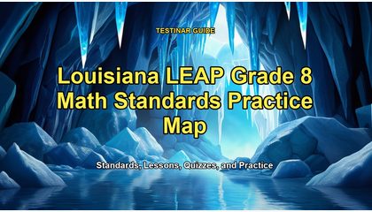 Louisiana LEAP Grade 8 Math Standards Practice Map