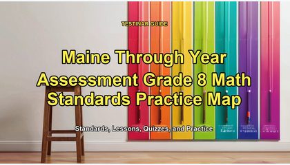Maine Through Year Assessment Grade 8 Math Standards Practice Map