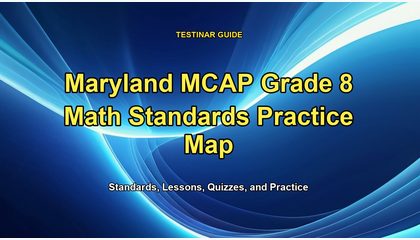 Maryland MCAP Grade 8 Math Standards Practice Map
