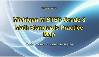 Michigan M STEP Grade 8 Math Standards Practice Map