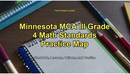 Minnesota MCA III Grade 4 Math Standards Practice Map