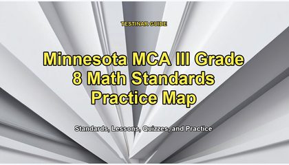 Minnesota MCA III Grade 8 Math Standards Practice Map