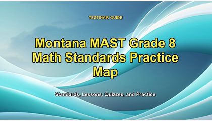 Montana MAST Grade 8 Math Standards Practice Map