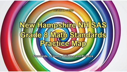 New Hampshire NH SAS Grade 8 Math Standards Practice Map