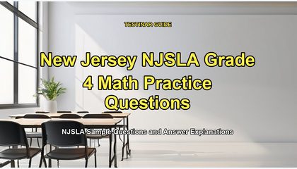 New Jersey NJSLA Grade 4 Math Practice Questions