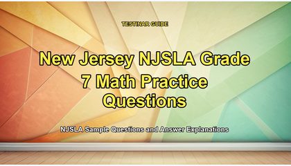 New Jersey NJSLA Grade 7 Math Practice Questions