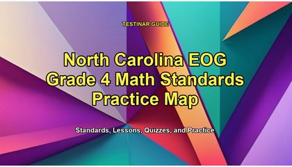 North Carolina EOG Grade 4 Math Standards Practice Map