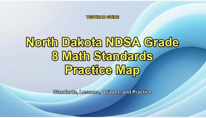 North Dakota NDSA Grade 8 Math Standards Practice Map