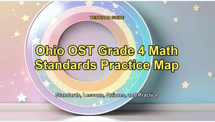 Ohio OST Grade 4 Math Standards Practice Map