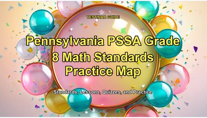 Pennsylvania PSSA Grade 8 Math Standards Practice Map