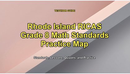 Rhode Island RICAS Grade 8 Math Standards Practice Map