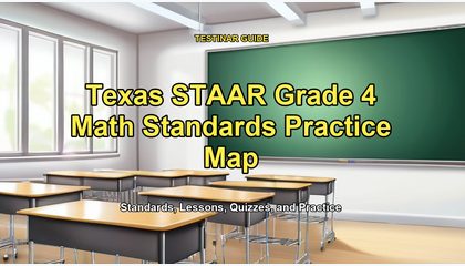Texas STAAR Grade 4 Math Standards Practice Map