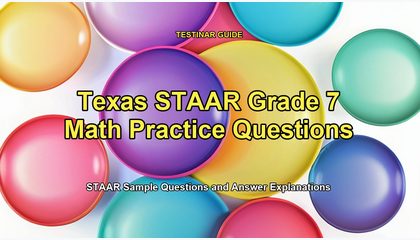 Texas STAAR Grade 7 Math Practice Questions