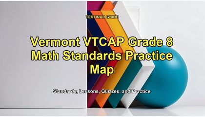 Vermont VTCAP Grade 8 Math Standards Practice Map