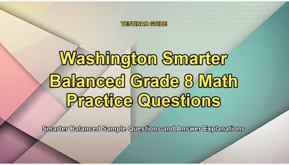 Washington Smarter Balanced Grade 8 Math Practice Questions
