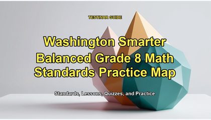 Washington Smarter Balanced Grade 8 Math Standards Practice Map