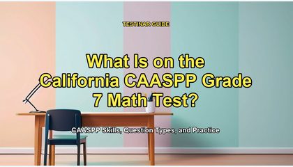 What Is on the California CAASPP Grade 7 Math Test?