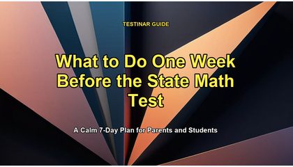 What to Do One Week Before the State Math Test