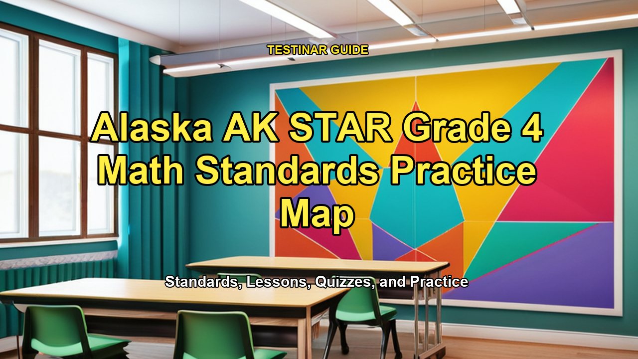 Alaska AK STAR Grade 4 Math Standards Practice Map