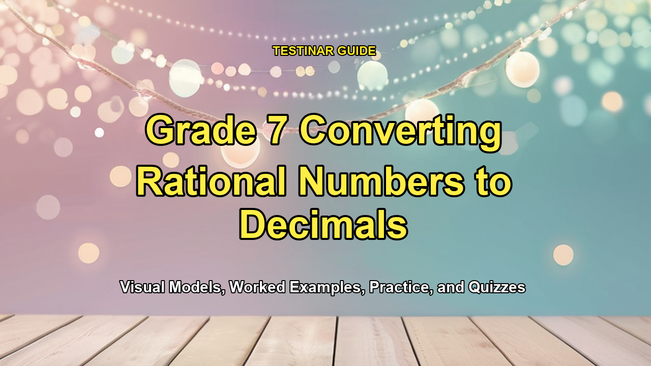 Grade 7 Converting Rational Numbers to Decimals