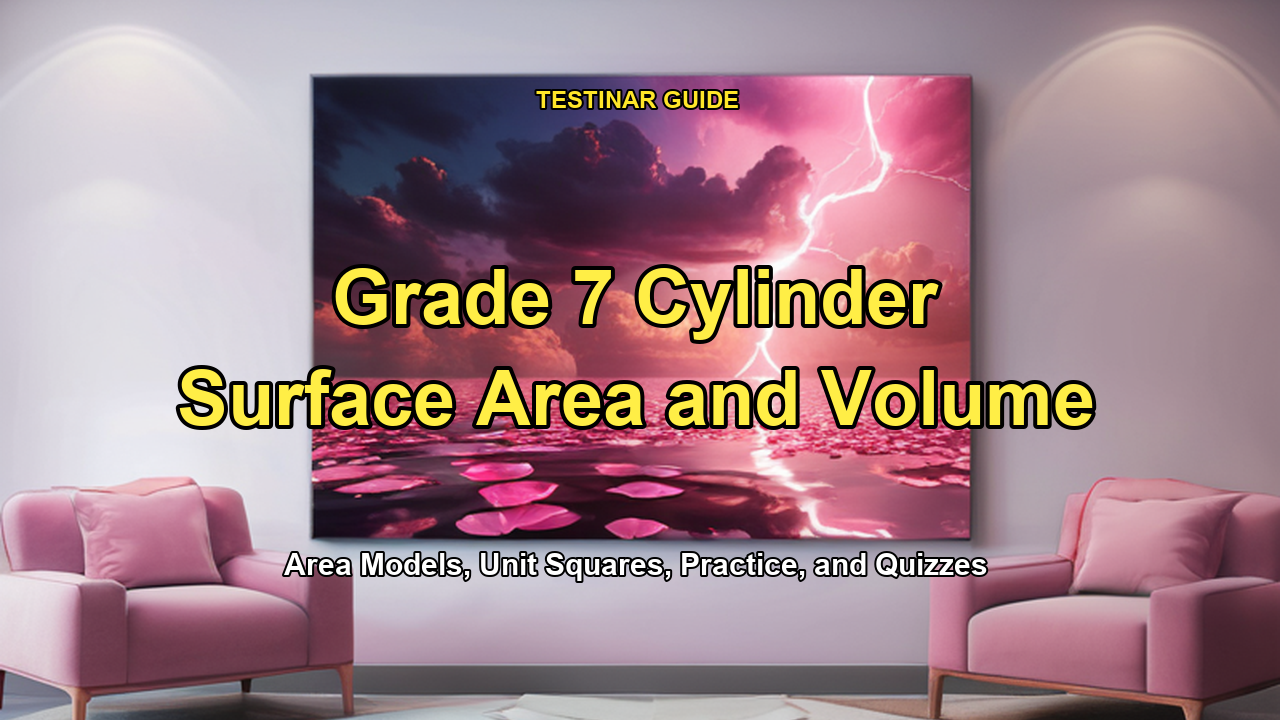 Grade 7 Cylinder Surface Area and Volume