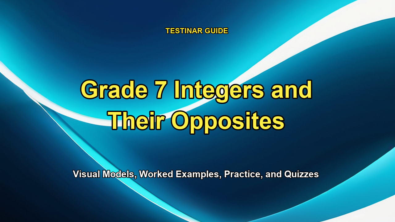 Grade 7 Integers and Their Opposites