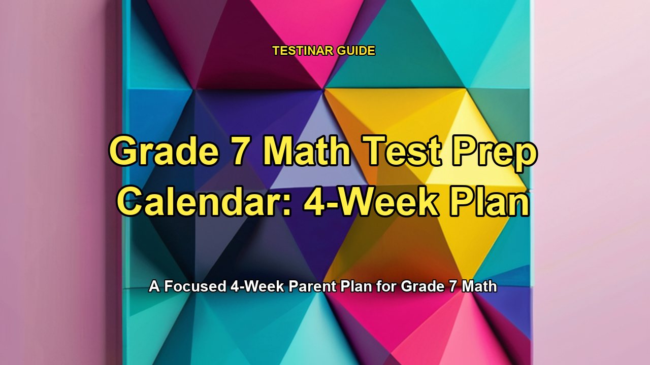 Grade 7 Math Test Prep Calendar: 4-Week Plan