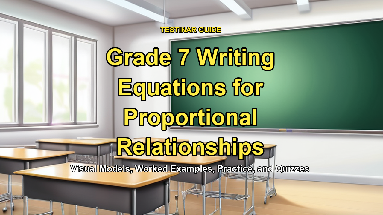 Grade 7 Writing Equations for Proportional Relationships